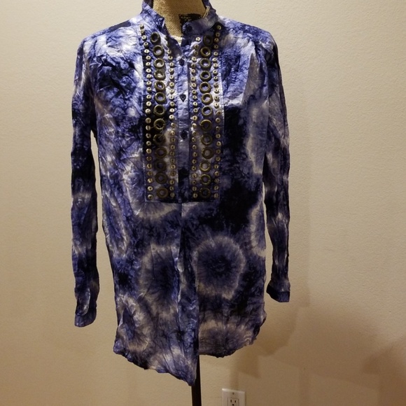 Michael Kors Tops - Michael Kors blue and white top